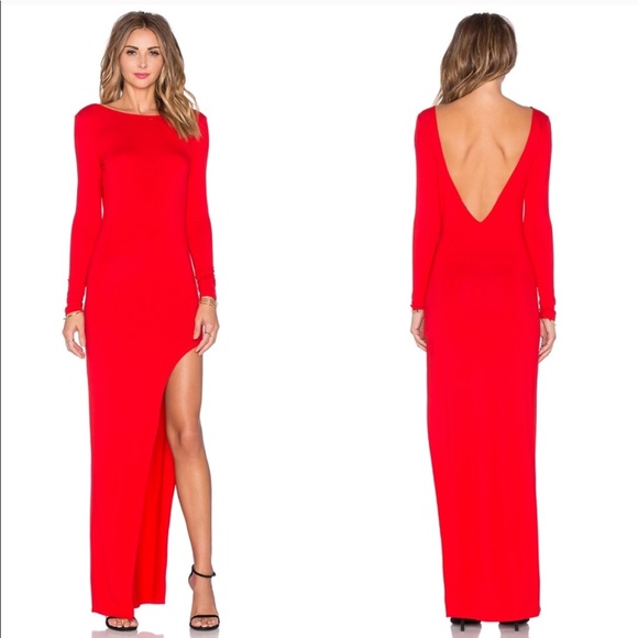 long sleeve slip dress